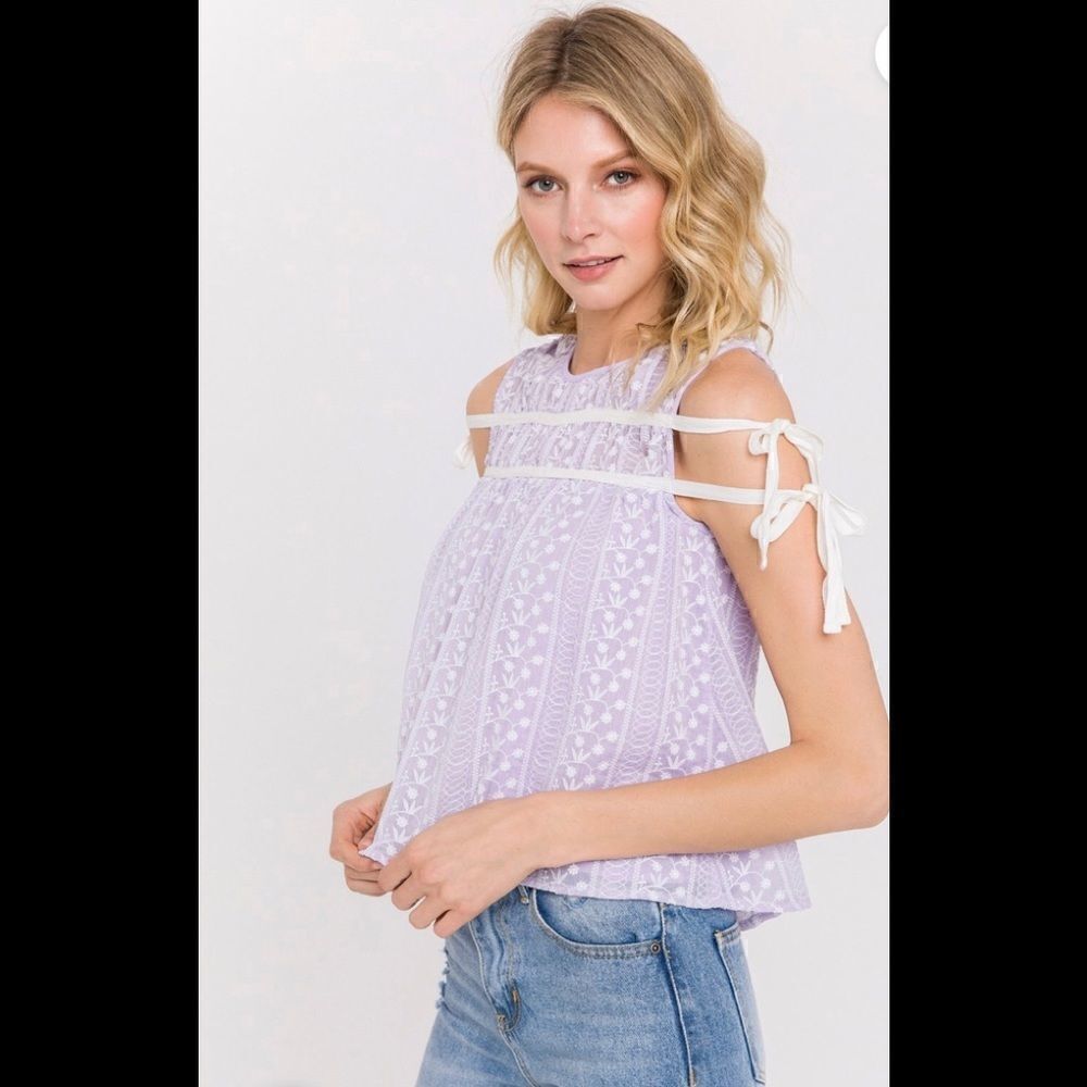 Crochet Lace Babydoll Top 